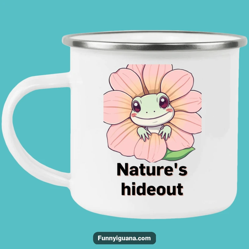 Funny Kawaii Iguana Camping Mug: Durable Outdoor Cup, Perfect Funny Gift!