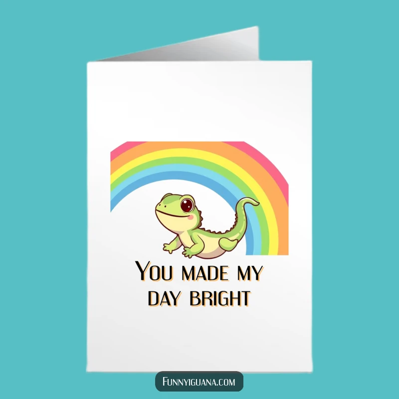 Free Printable Thank You Card: Funny Kawaii Iguana Slides Thanks, Downloadable Gift